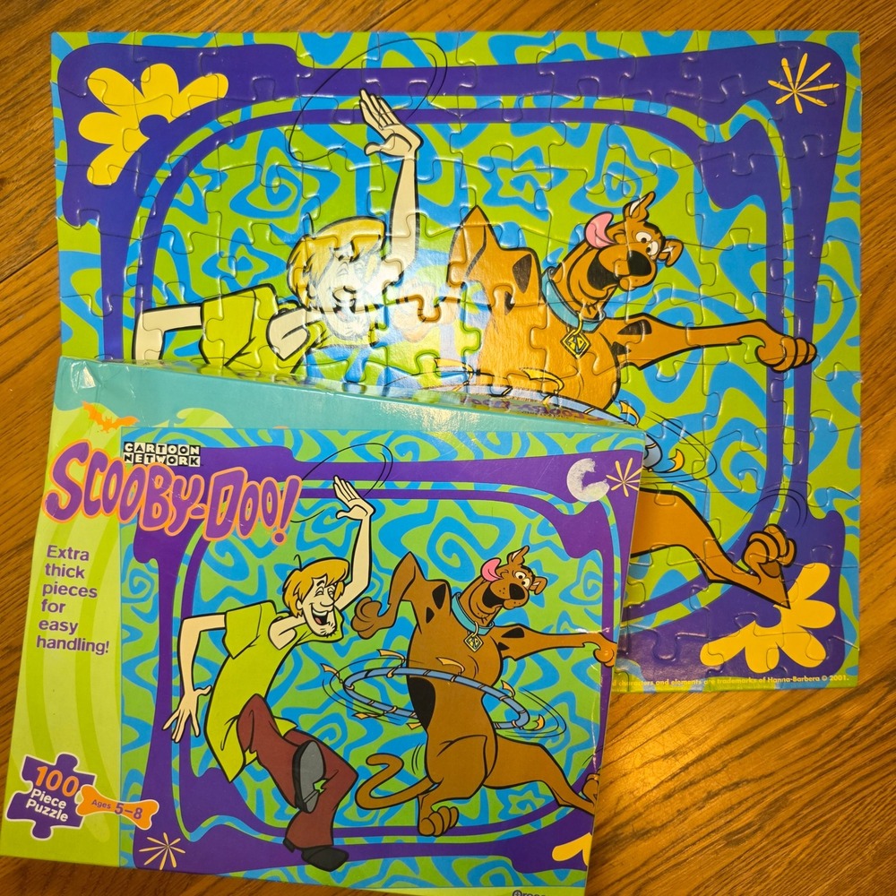 Scooby Doo Pressman 100 Piece Jigsaw Puzzle Shaggy Hula Hoop 4315 2001